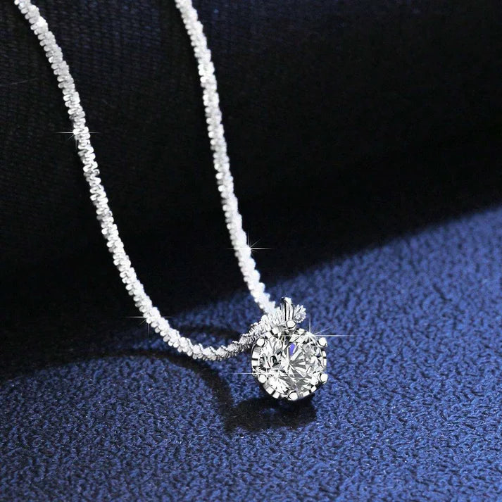 925 Silver Moissanite Necklace Thick Chain Women Necklace